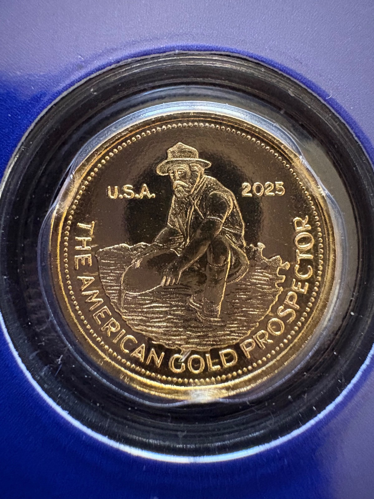 2025 Engelhard Gold 1/10 oz. – 999.9 Gold Prospector Round In Assay