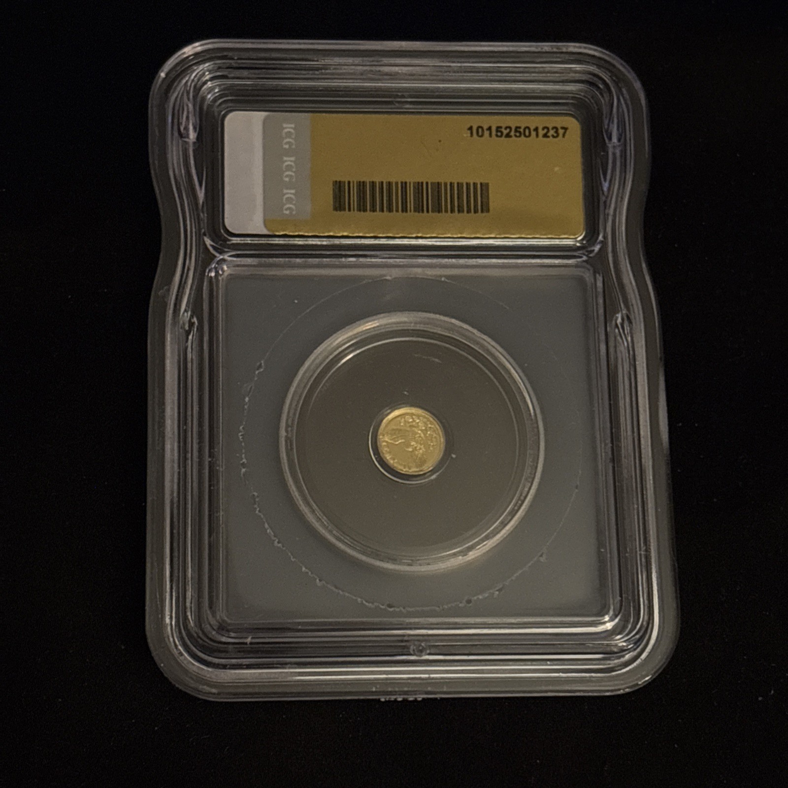 ICG MS70 Libertad Design Gold Round 1/500th oz Precious Metal Content per Unit
