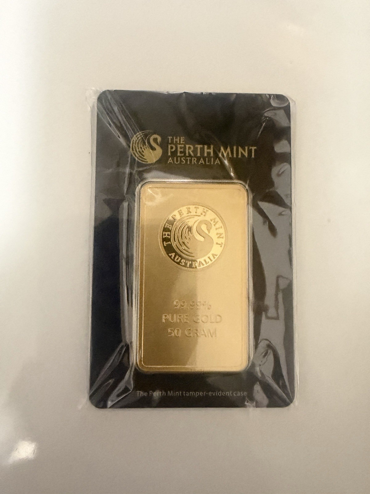 The Perth Mint 50g Gold Bar 99.99% Pure Gold Bullion – 50g Total Content