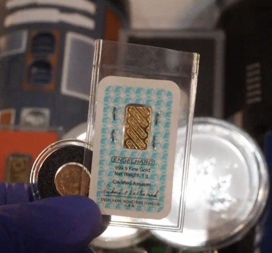 1 gram Gold Bar – Engelhard (In Assay)- Vintage ASSAY- “E” Series Rare