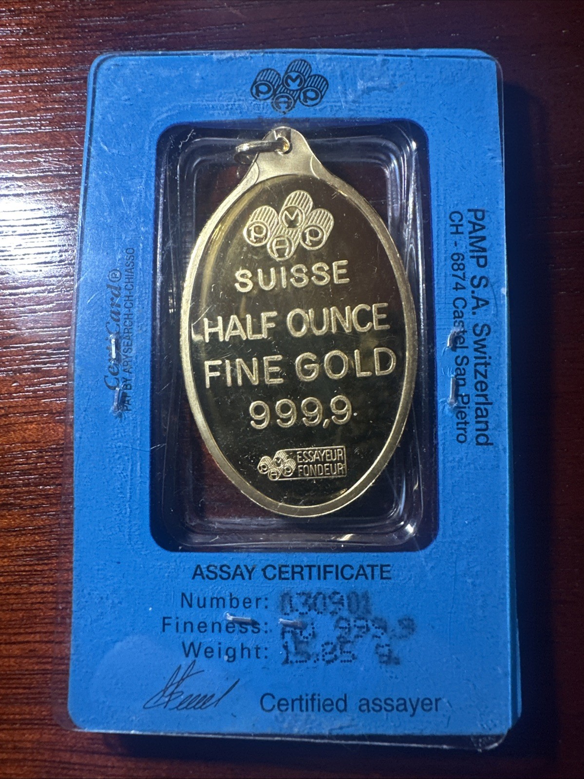Vintage Gold DREAM Bar 1/2 Oz – Pamp Suisse – .9999 Fine #030901