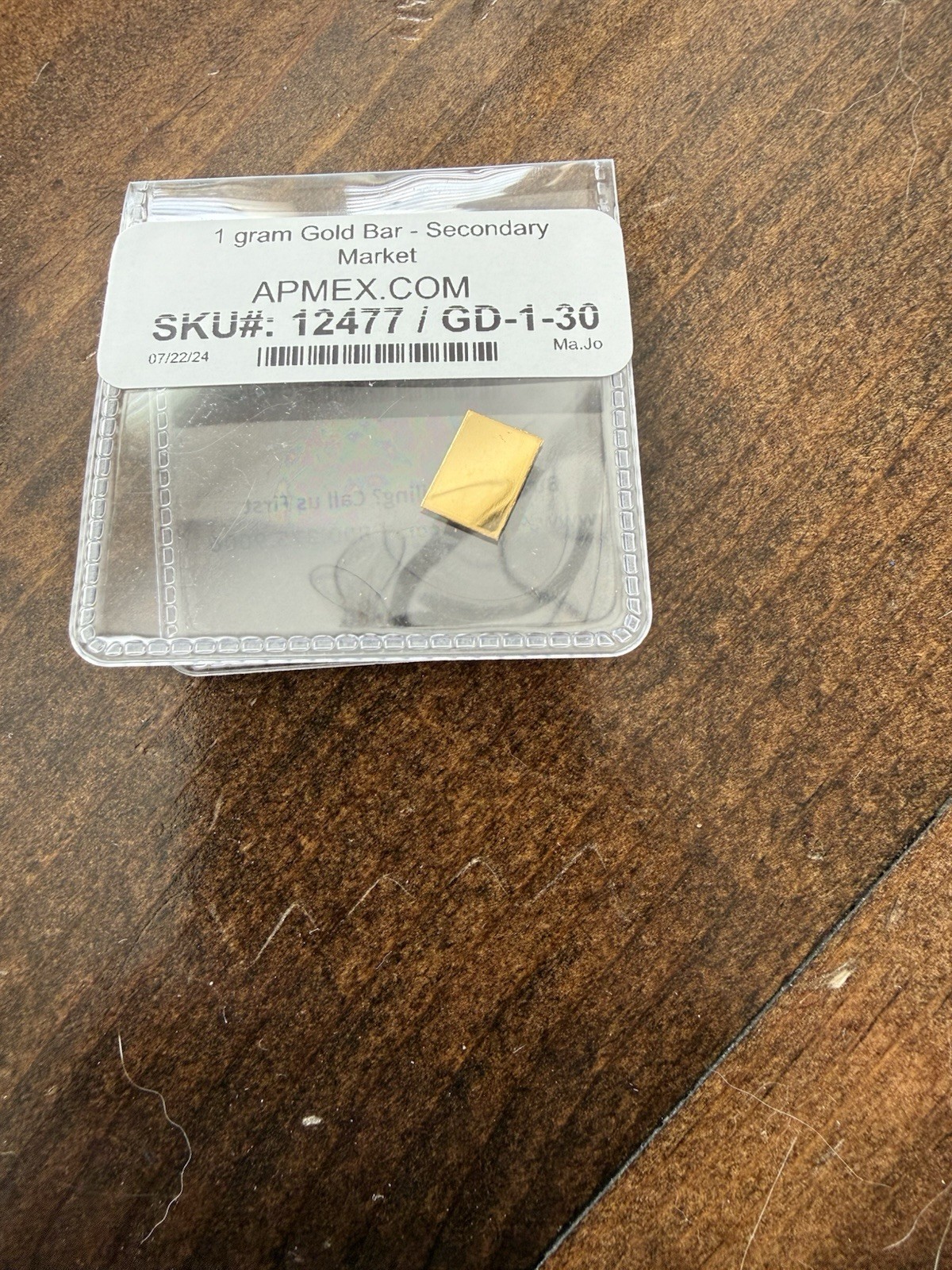 APMEX 1 gram Gold Bar 24k below market price