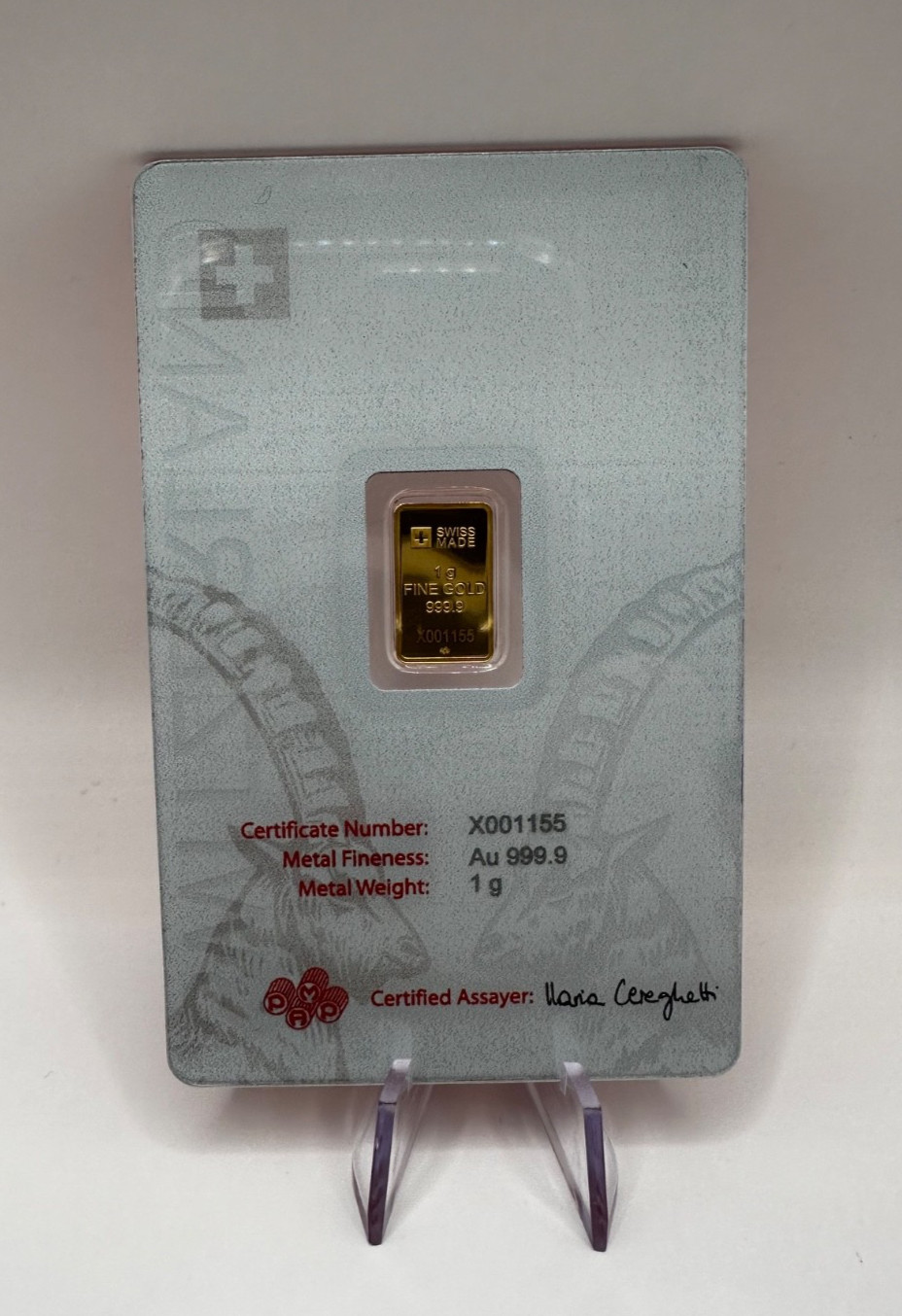 PAMP Suisse Capricorn 1g Gold Bar .999 Red Series Switzerland Goldbarren
