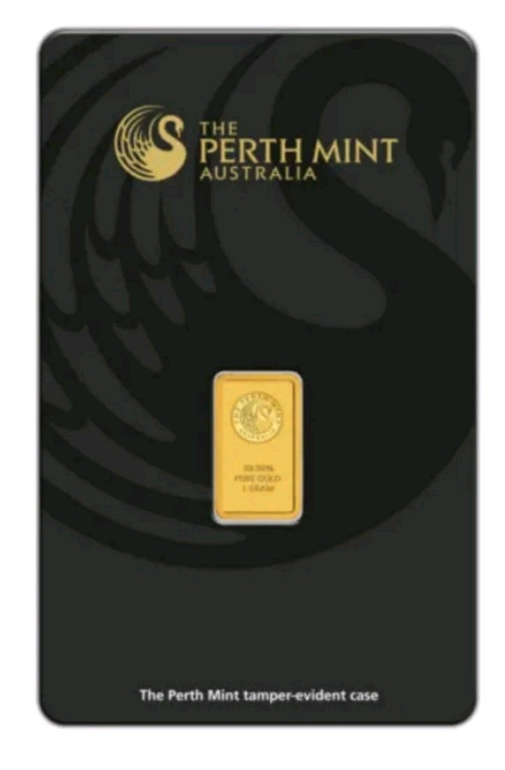 Perth Mint 1 Gram Gold Bar Bullion Minted Kangaroo Assay Bar 99.99% 24k