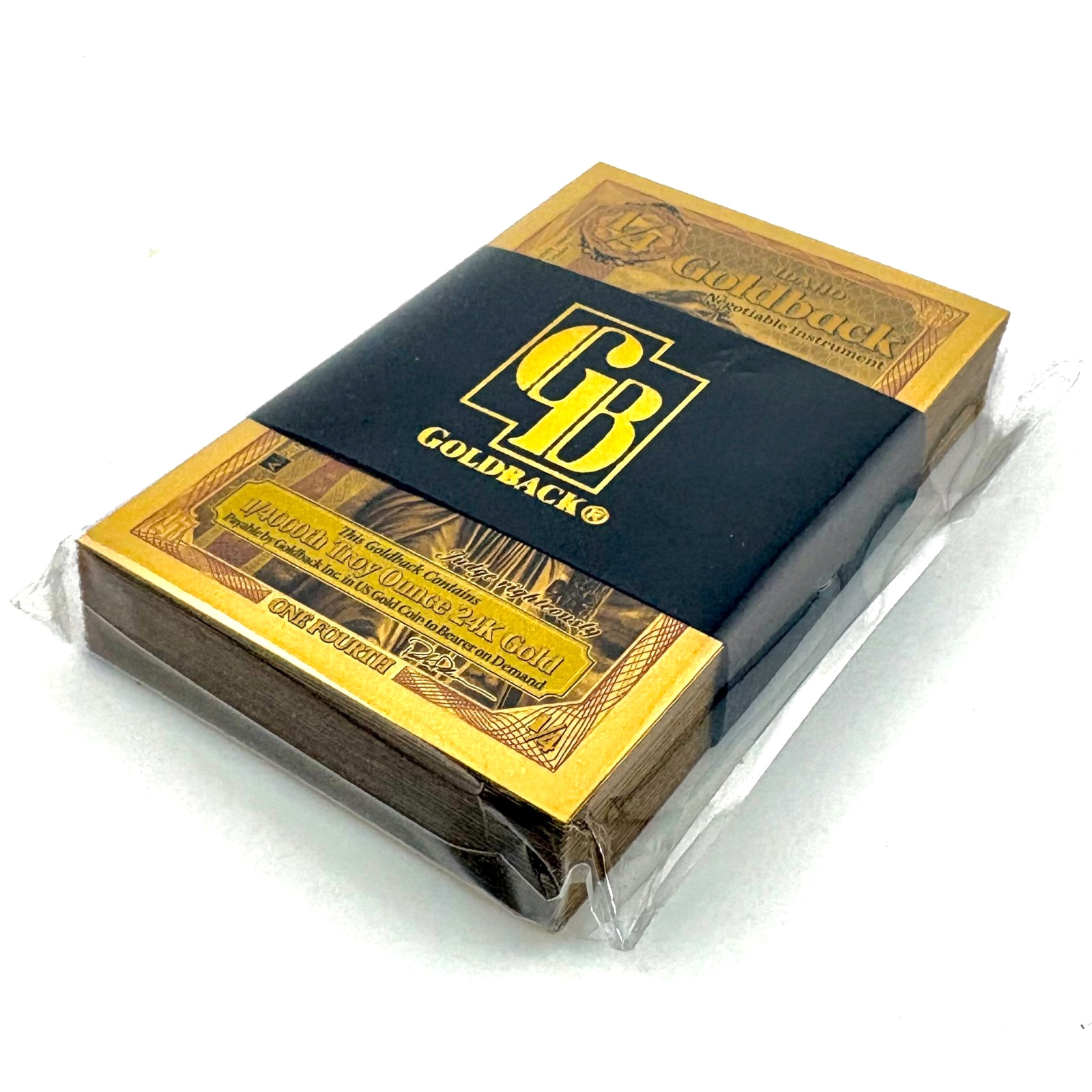 2026 1/4 Idaho GOLDBACK Gold Note 100-PACK – New 24k GOLD ALPHA NOTE W/ UV BG92