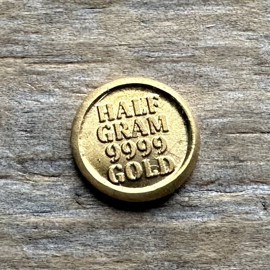Prospector’s Gold & Gems 1/2 Gram Gold 9999 Fine Coin ⚒️