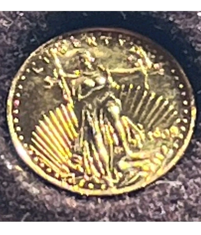 💫22K GOLD ST. GAUDENS $20 COIN COLUMBIA MINT w/ BOX MINI💥 “Nice” 🪙