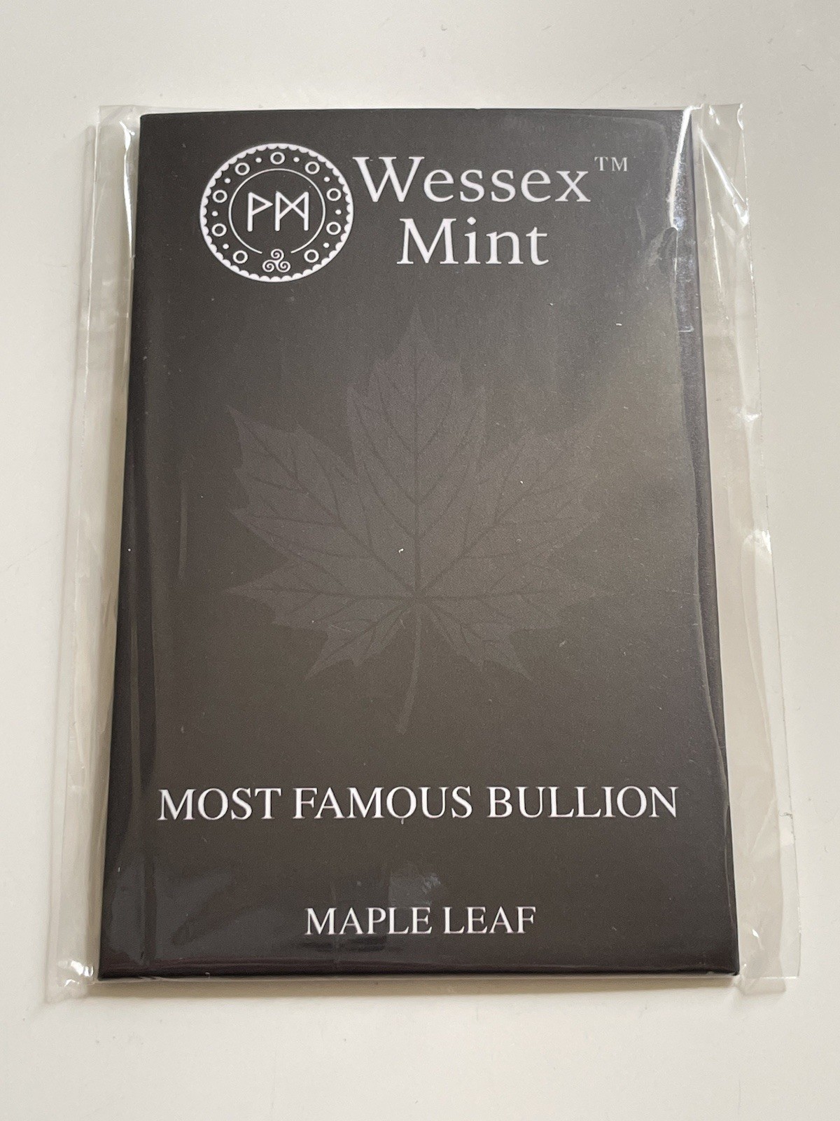 Wessex Mint Maple Leaf 1/1000th oz Fine Gold Bullion Bar With COA