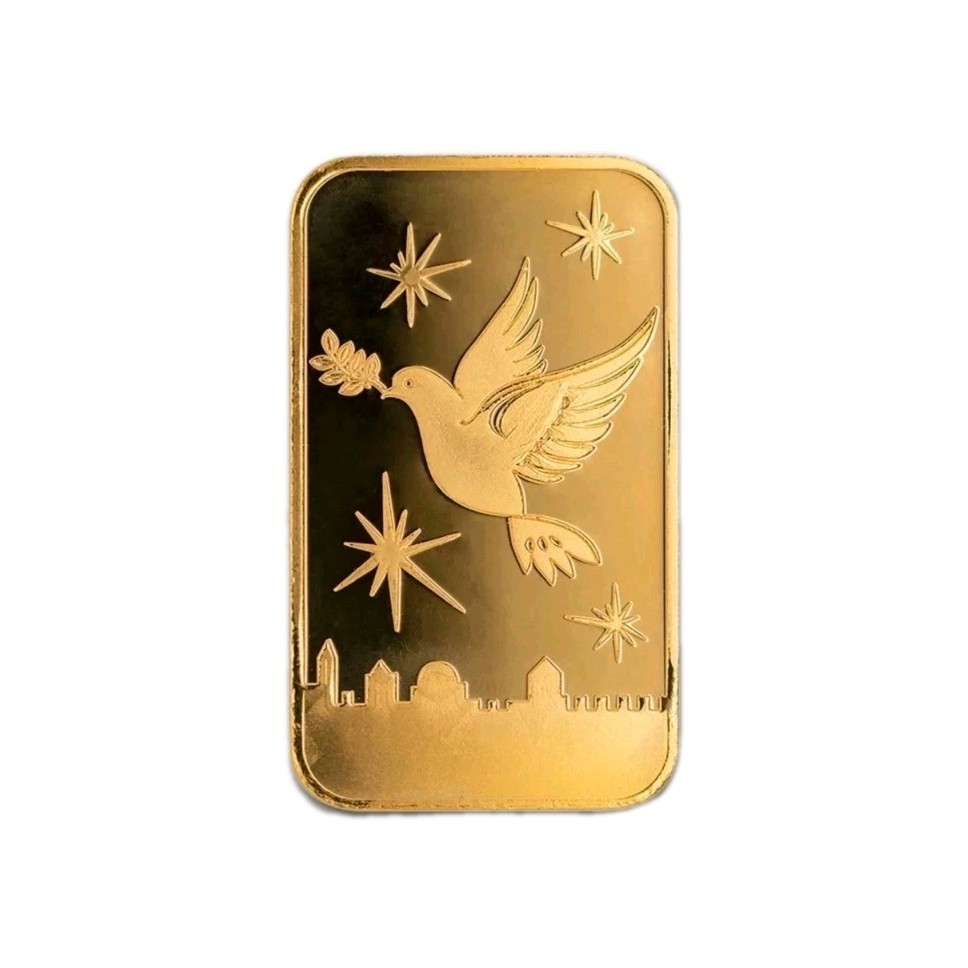 1g Gold Bar – Holy Land Mint – Dove of Peace – Israel Fine Gold 24 Carat