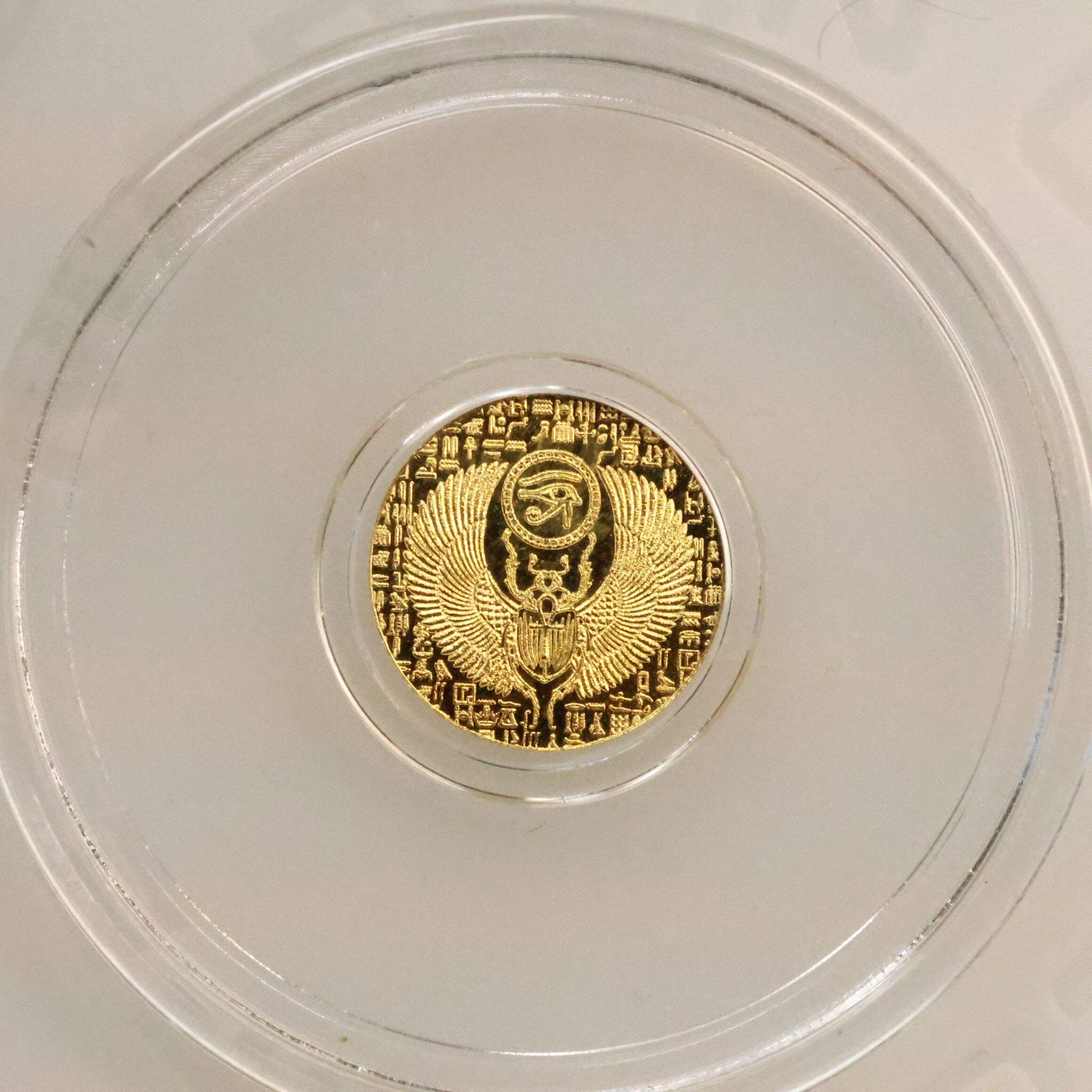 1/200th oz .9999 Fine Gold – Monarch Precious Metals – Egyptian Scarab Anhk w/ C