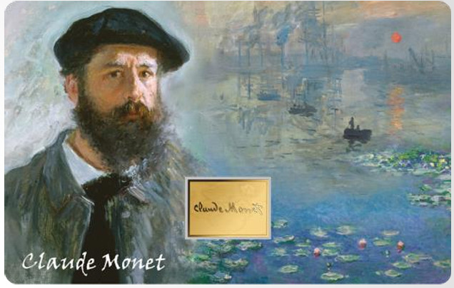 Claude Monet Collage 1/1000 Oz .999 Gold in Coin card