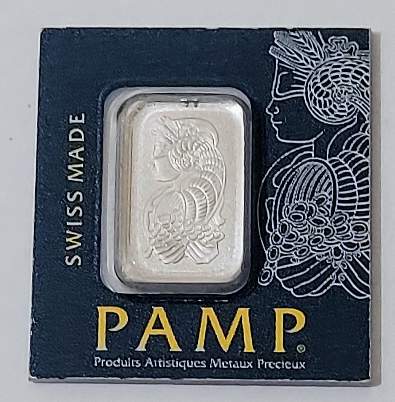 1 Gram Pamp Suisse Gold, 1 Gram P S Platinum, 1 Gram Colorized $100 Silver