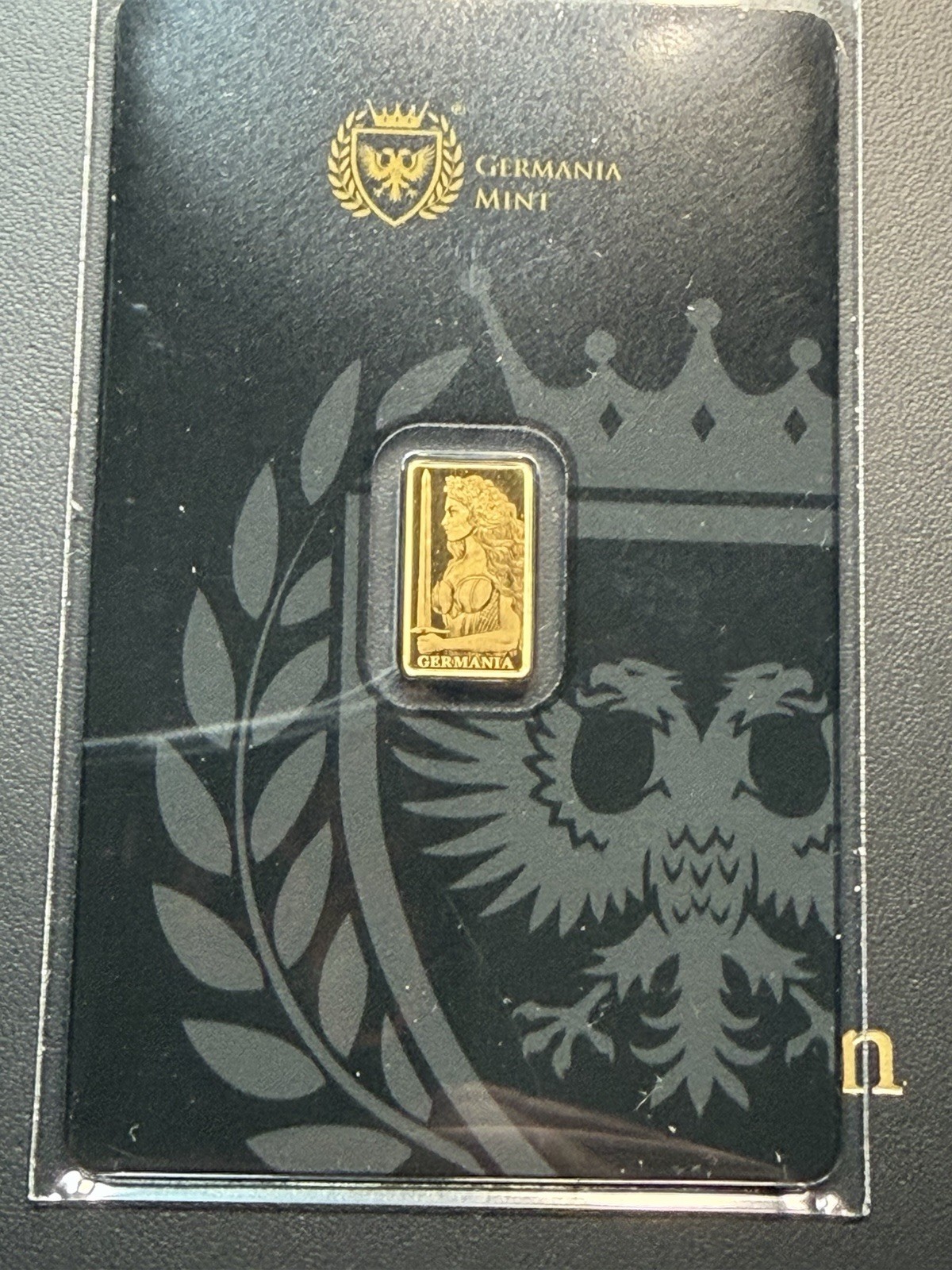 Germania Mint 1/200 oz Proof Gold Bar Stamped in Assay