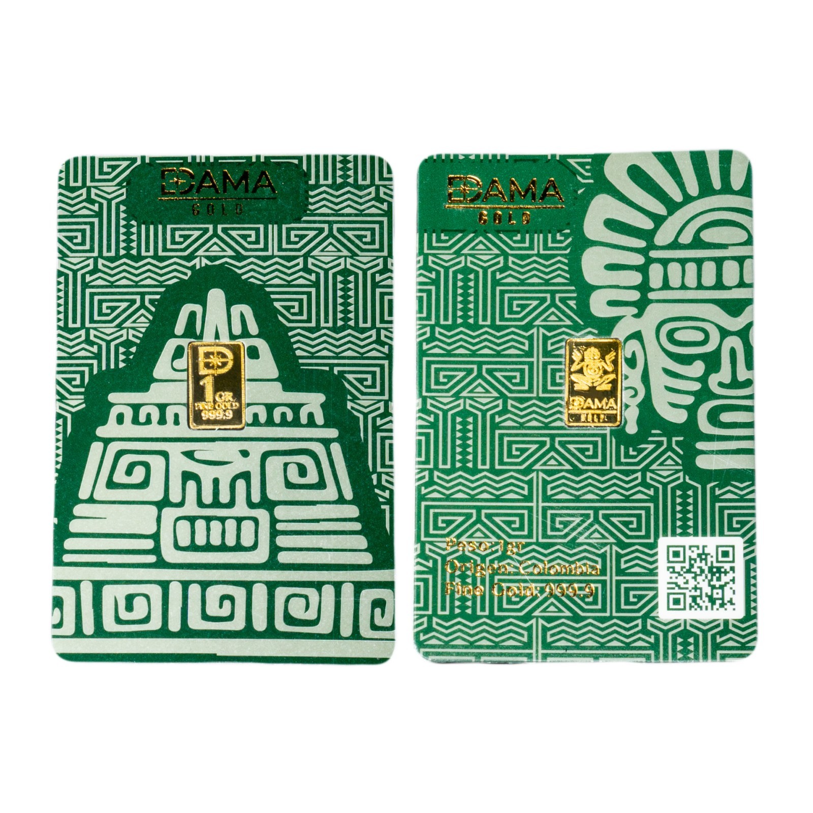 1 Gram 24K Gold Bar 999 – Colombian Inspired Dama Gold Collectible Bullion Card