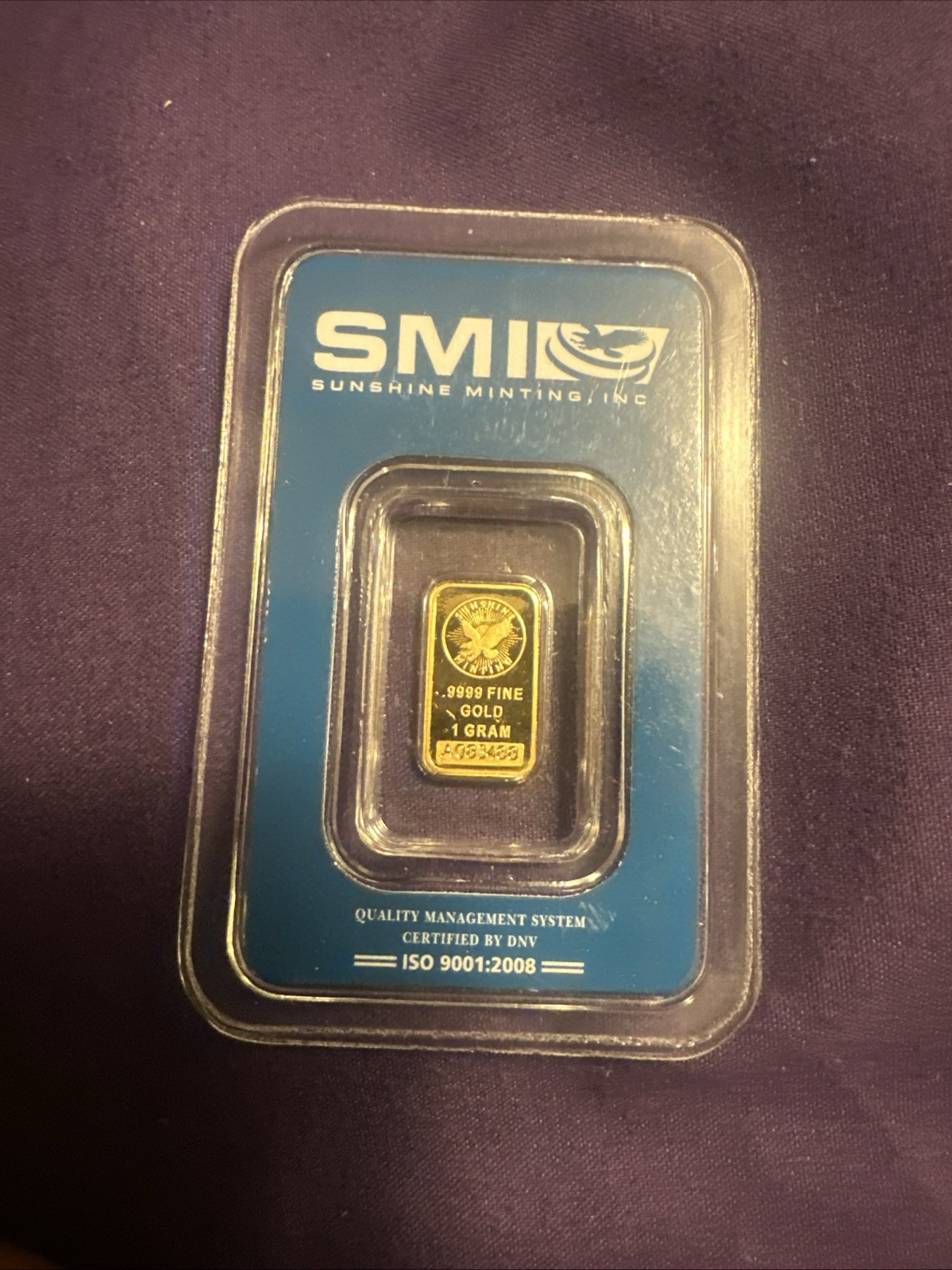 1 gram Gold Bar – Sunshine Minting New Design (In TEP Packaging)