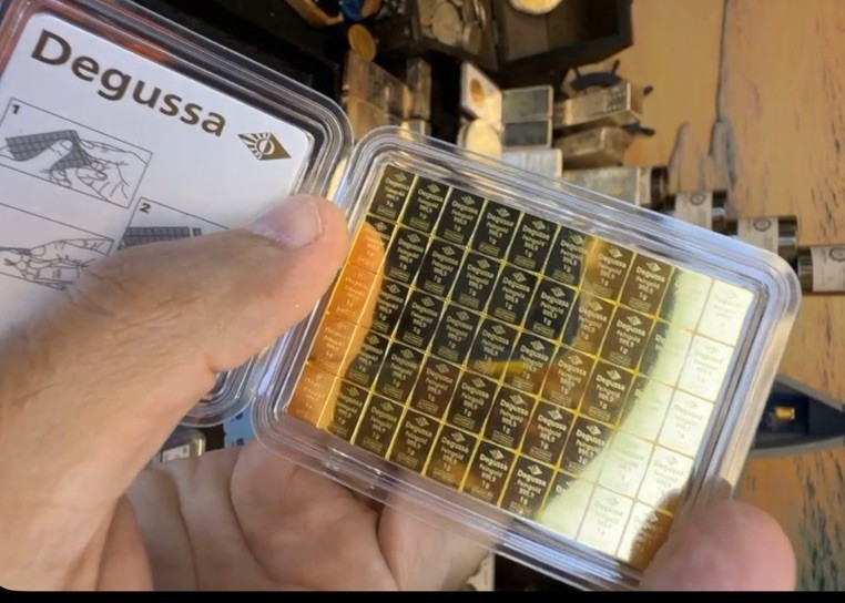 Rare 1 Gram .9999 Degussa Feingold Gold Bar No Longer Produced German Gold Bar!