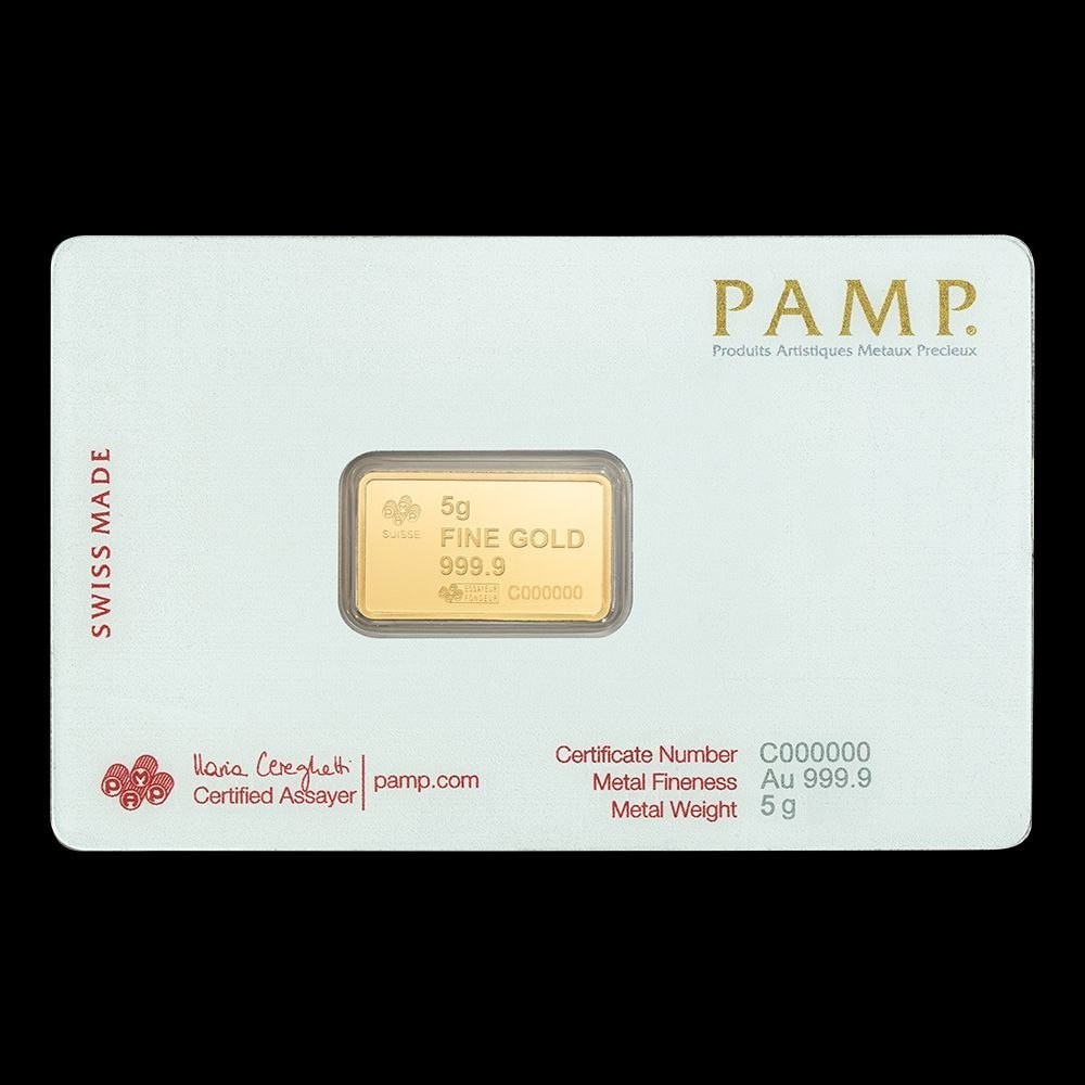 PAMP America the Free – Bald Eagle 5g Gold Bar – In Assay