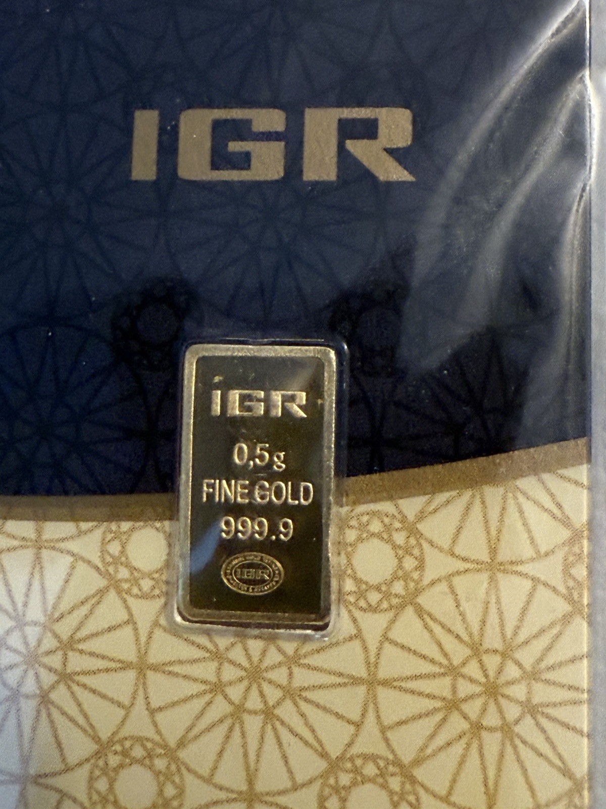 IGR Gold Bar .5 gram 1/2 Gram Gold Refinery – 999.9 Fine Sealed Assay