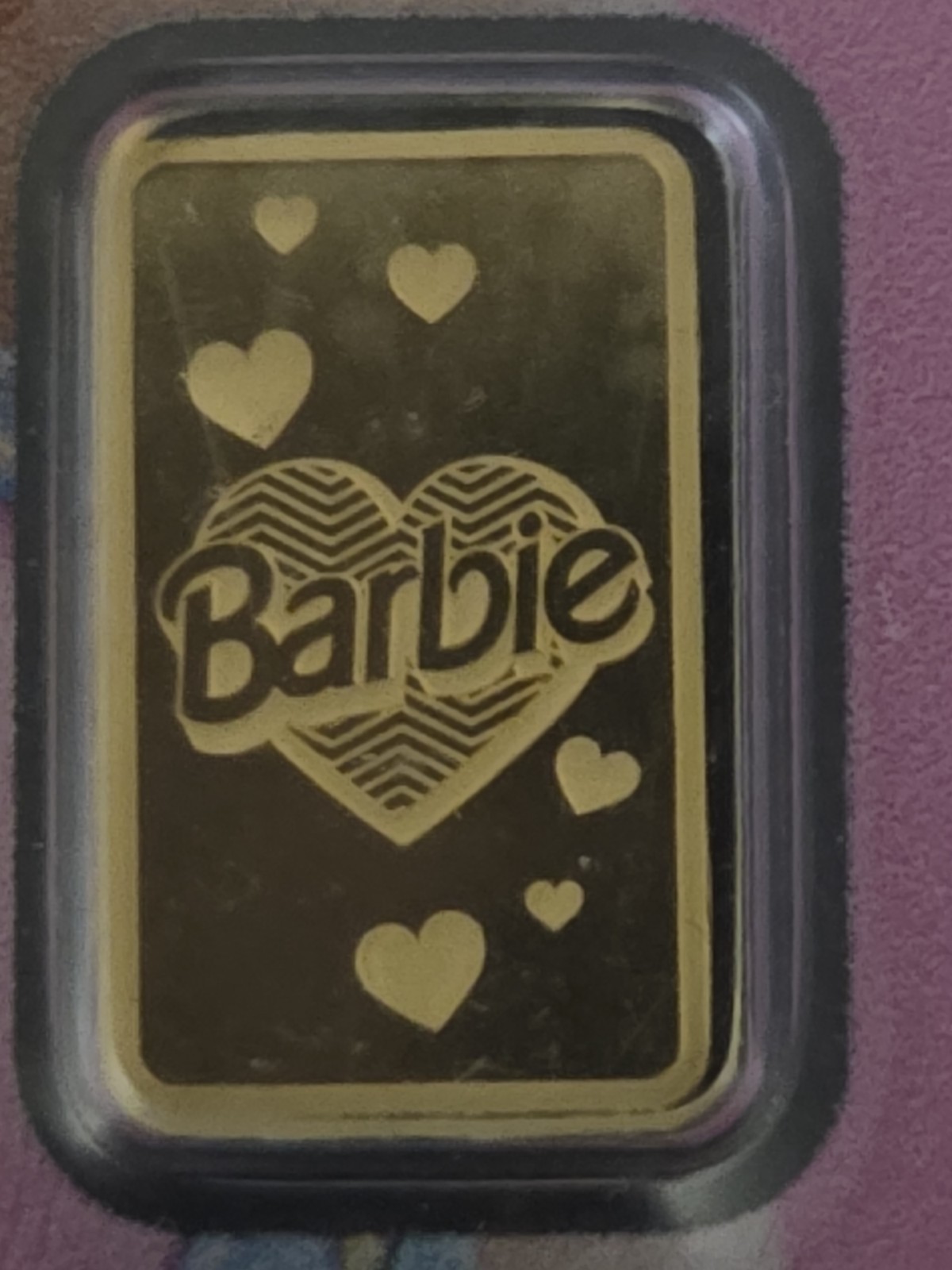 PAMP Barbie 1 Gram Pure Gold Bar .999 In Assay Limited Edition Mintage /7500