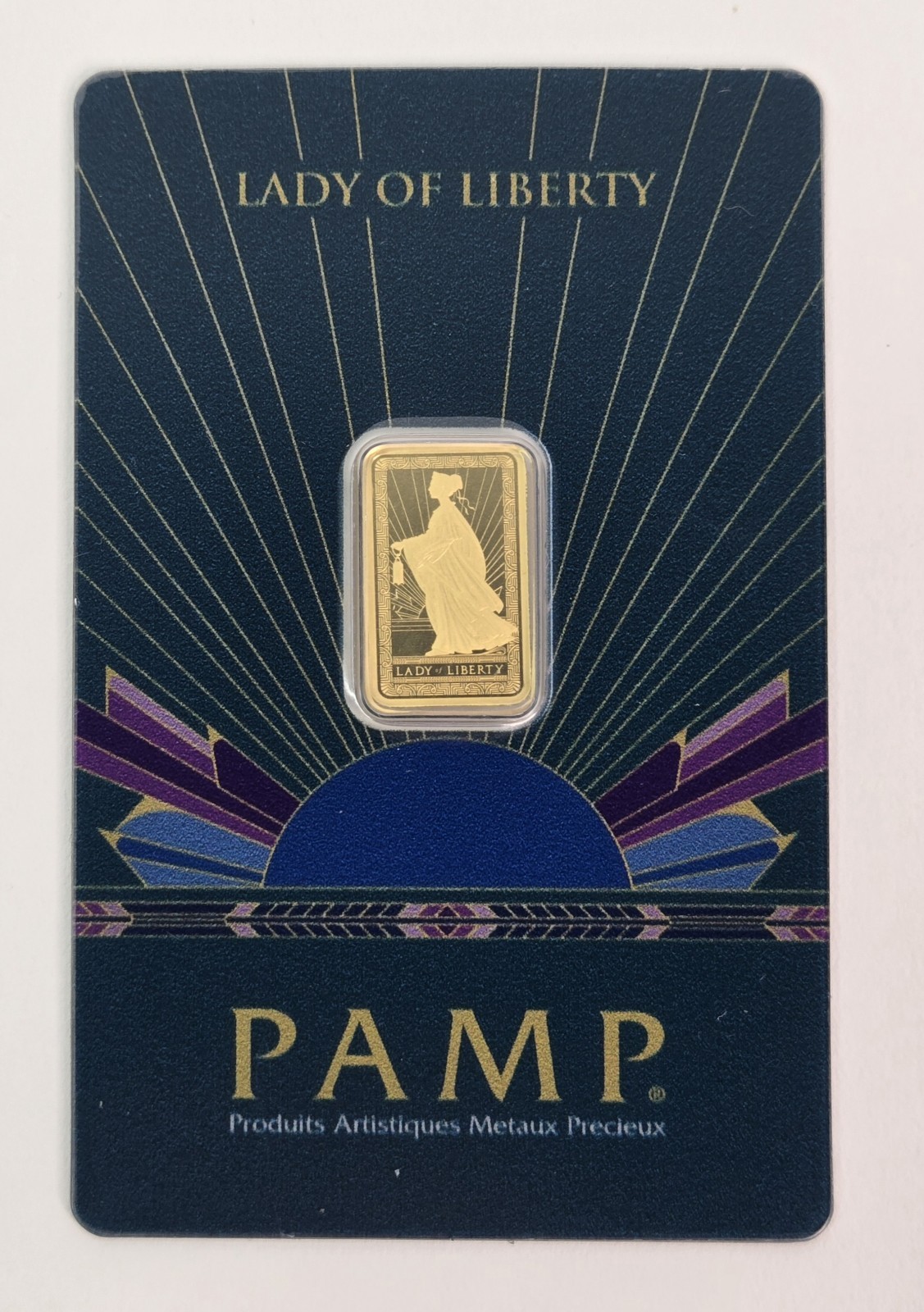 Pamp Suisse Lady Liberty 2.5 Gram Gold Bar – w/ Assay Card