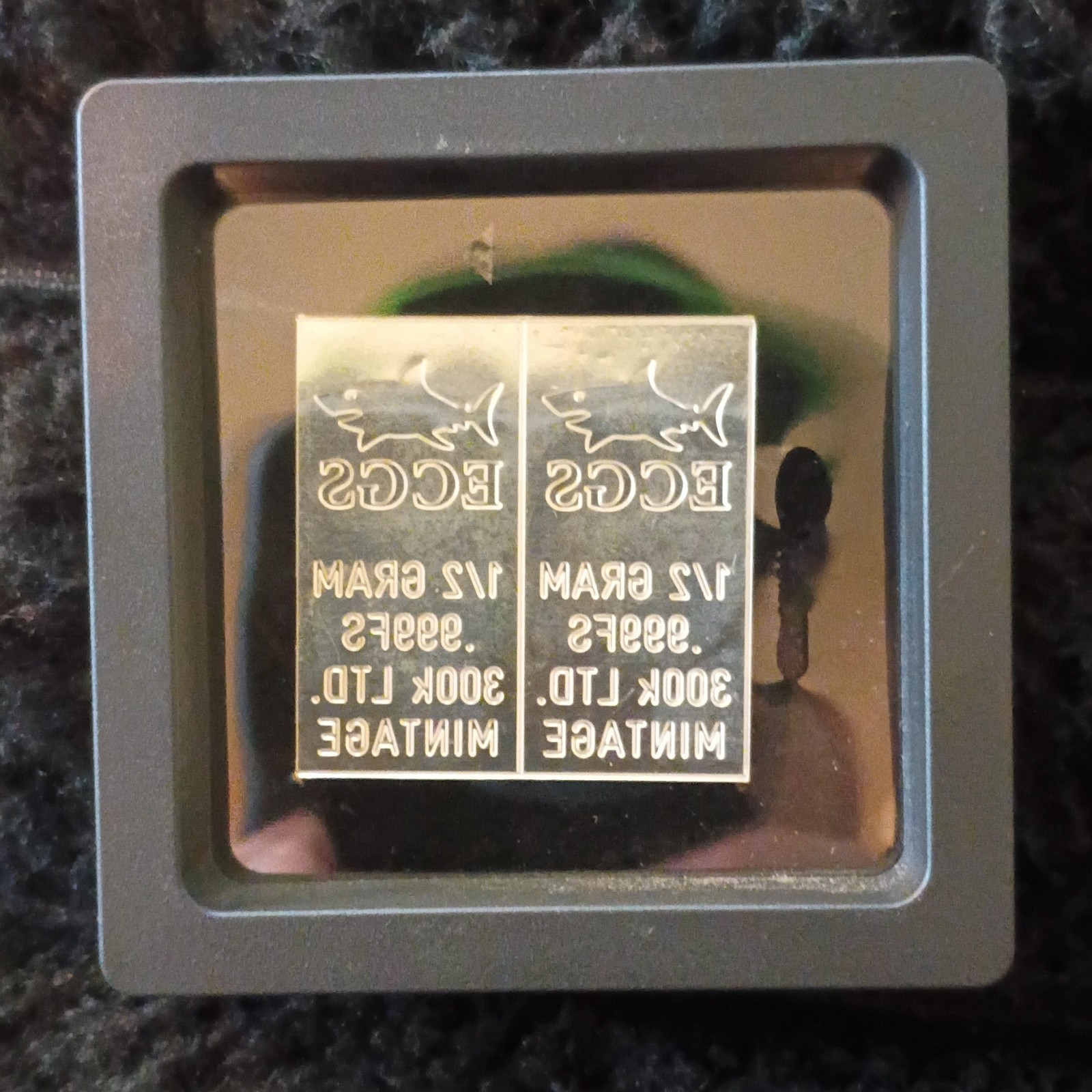 ECGS 0.999 Fine Silver Bar 1/2 Gram Each Lot of 2 (1 Gram Total)