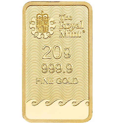 20 Gram British Gold Britannia Bar (New w/ Assay)