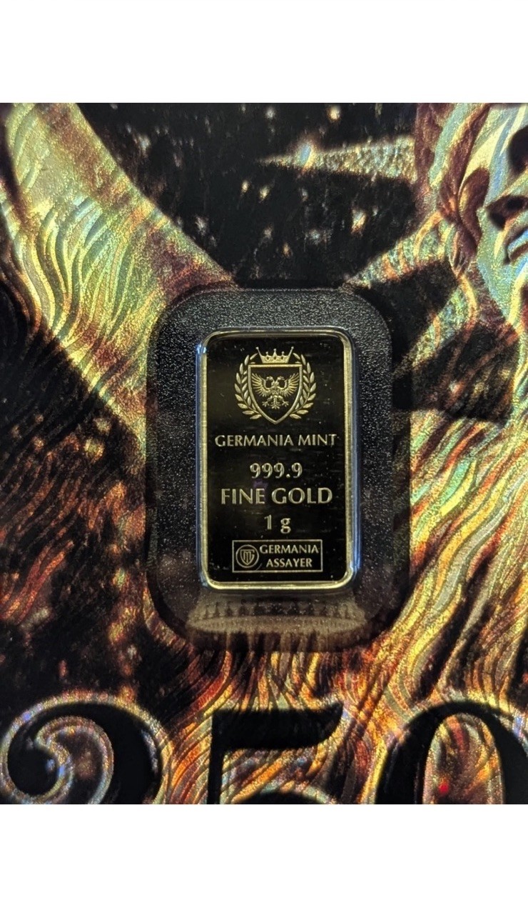 America 250 Germania Mint 1 Gram Gold Bar 250 Years of Independence Limited 2500