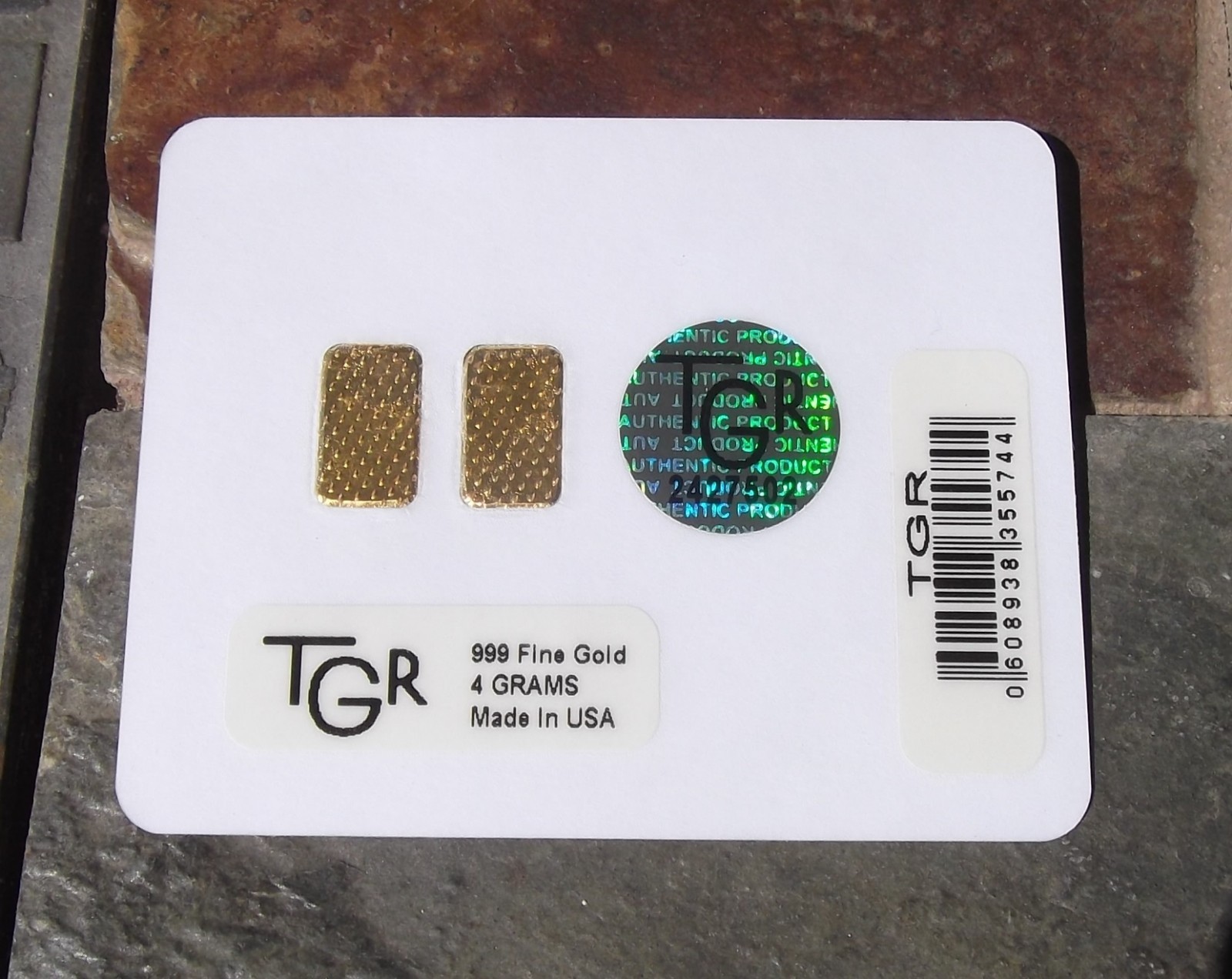 4 GRAMS 24K GOLD BAR TGR PREMIUM BULLION 9999 INGOTS 2 DAY DELIVERY !!!