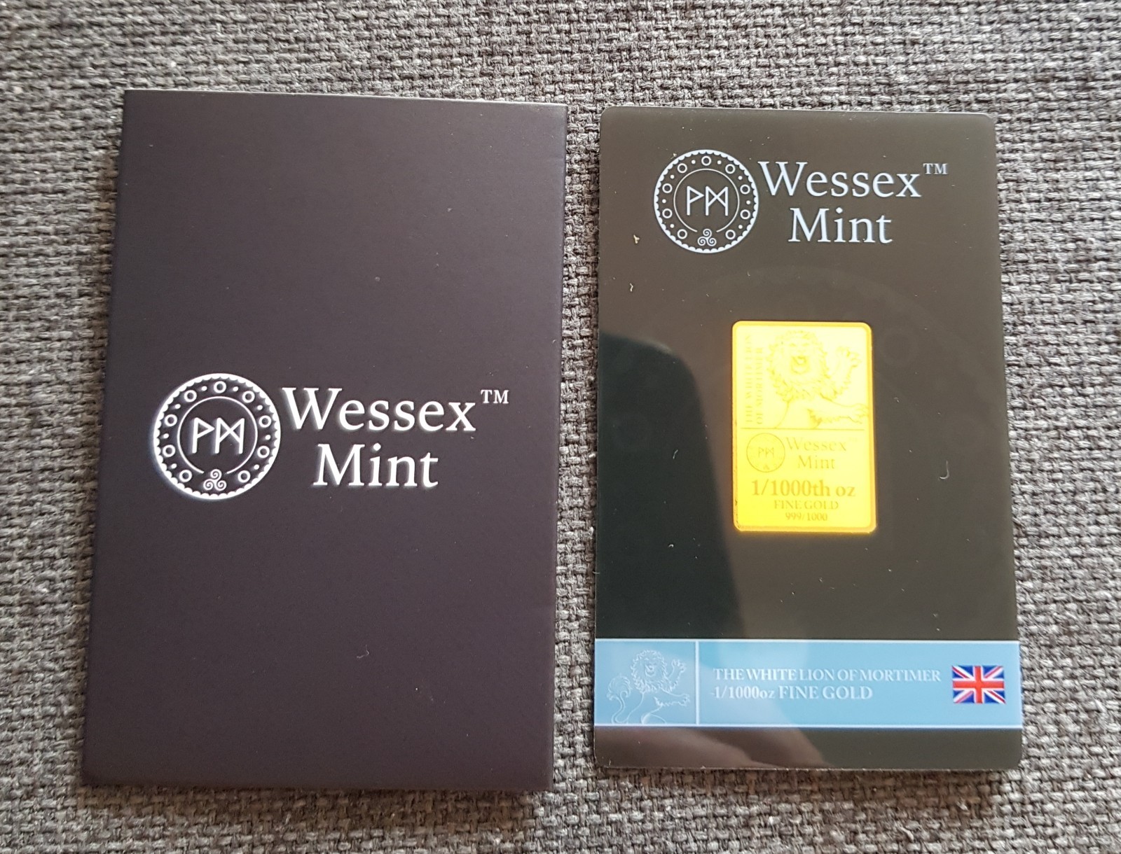 24ct Gold 1/1000 Lion of Mortimer Bar (Fractional)