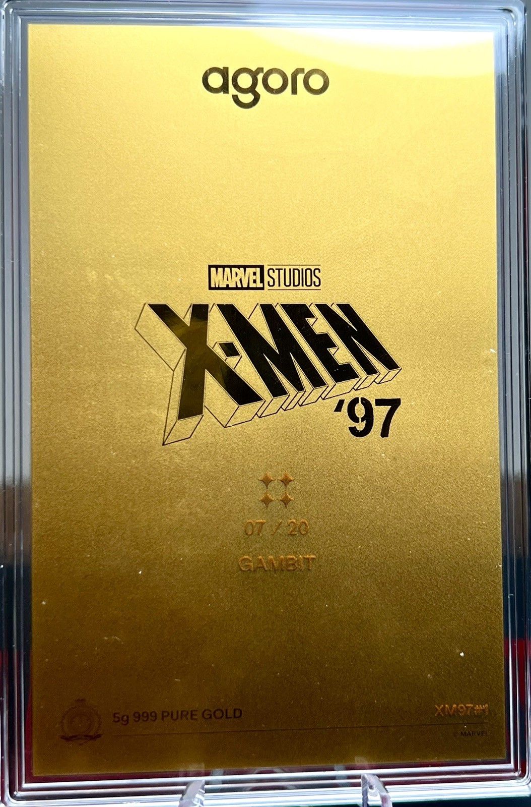 2026 Agoro Marvel X-Men ’97 Heroes🦸GAMBIT GOLD LOW #07 OF ONLY 20! 5 Gram Foil