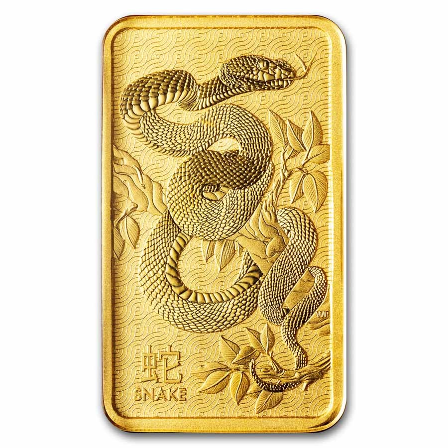 1 oz Gold Bar – Perth Mint Lunar Snake
