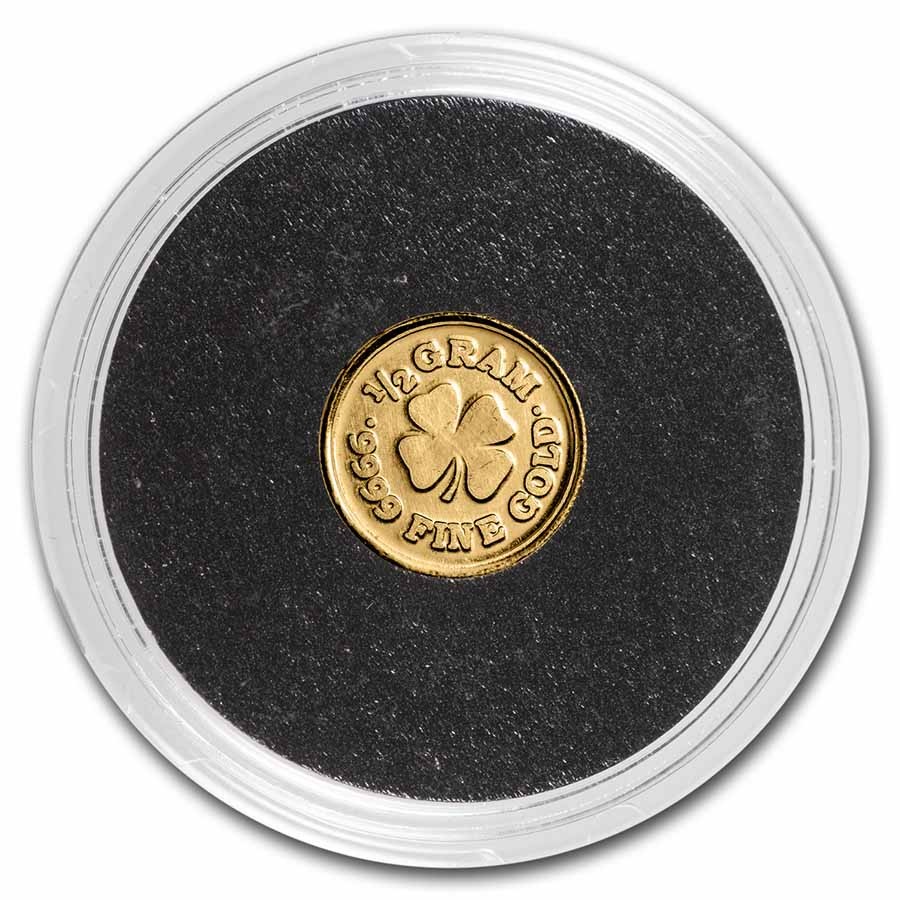1/2 gram Gold Round – Four Leaf Clover