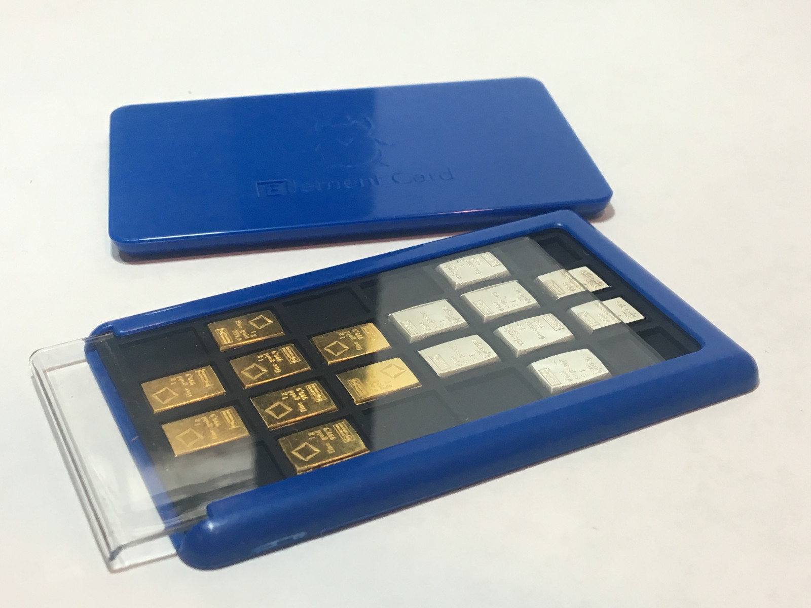 Element Card with 1g Silver Valcambi Combibar Bullion Wallet Bars Case