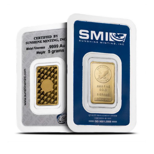 5 Gram Sunshine Mint Gold Bar