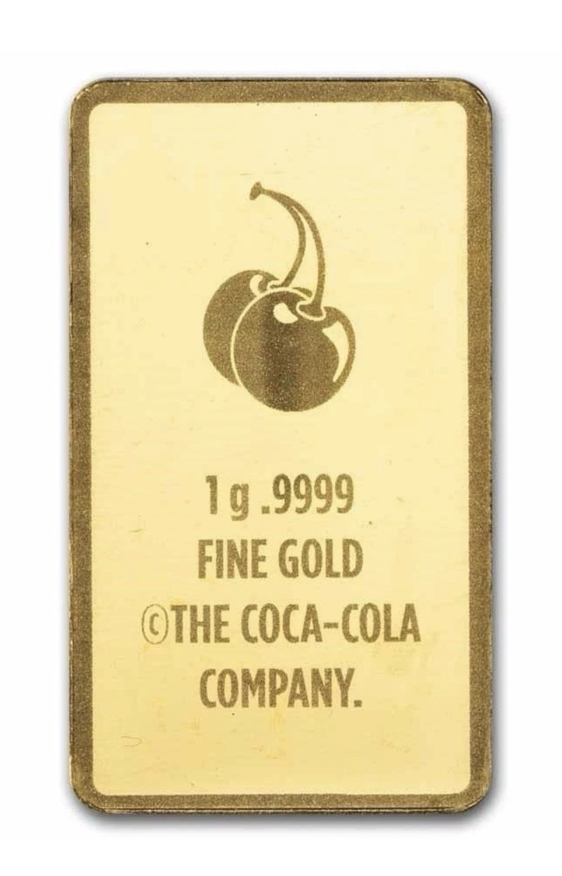 CHERRY COKE 1g 1 Gram .999 Gold Bar in TEP 40th Anniversary NEW Mintage 5000