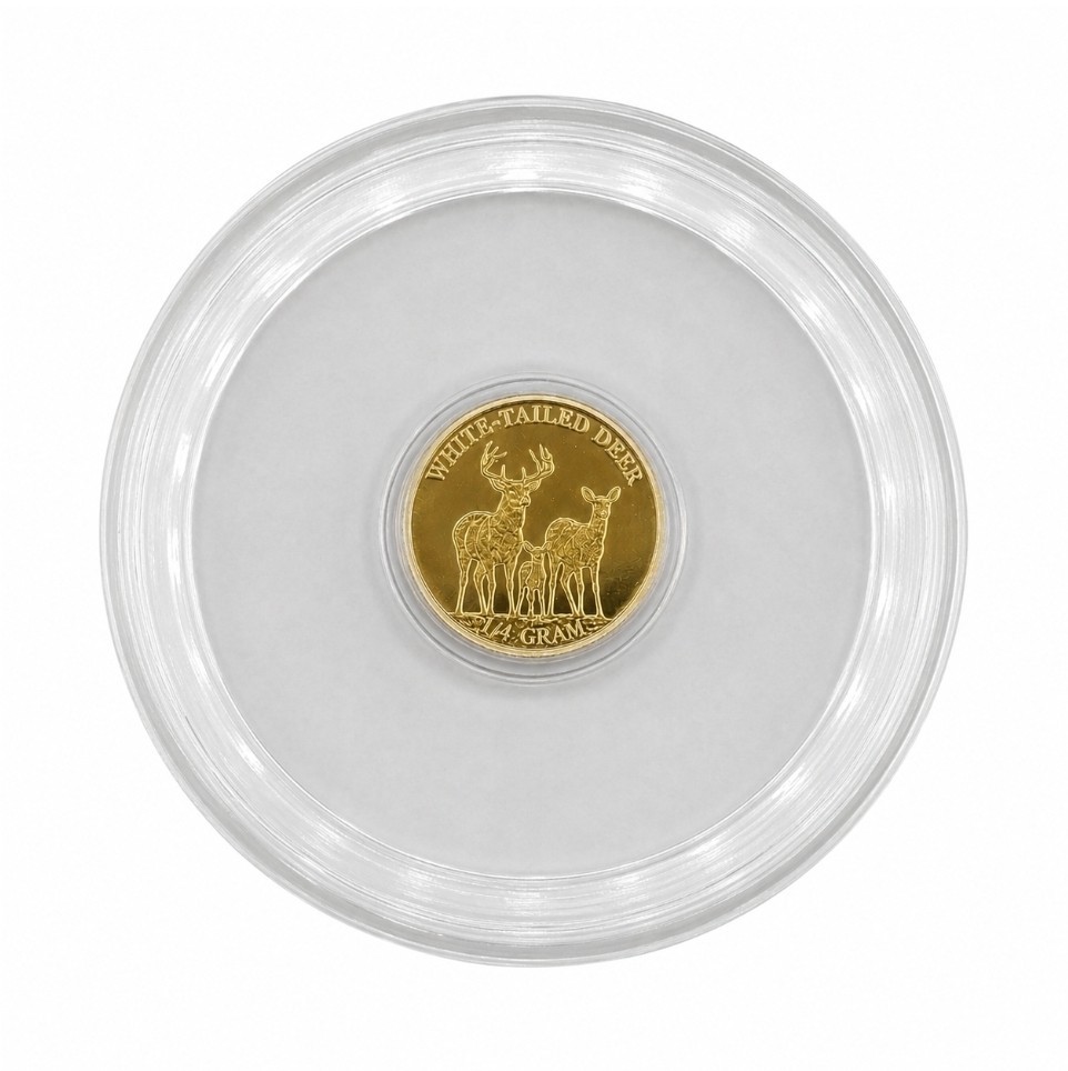 2026 Pure Gold Round .9999 American White Tailed Deer (Coin Sealed in Capsule)