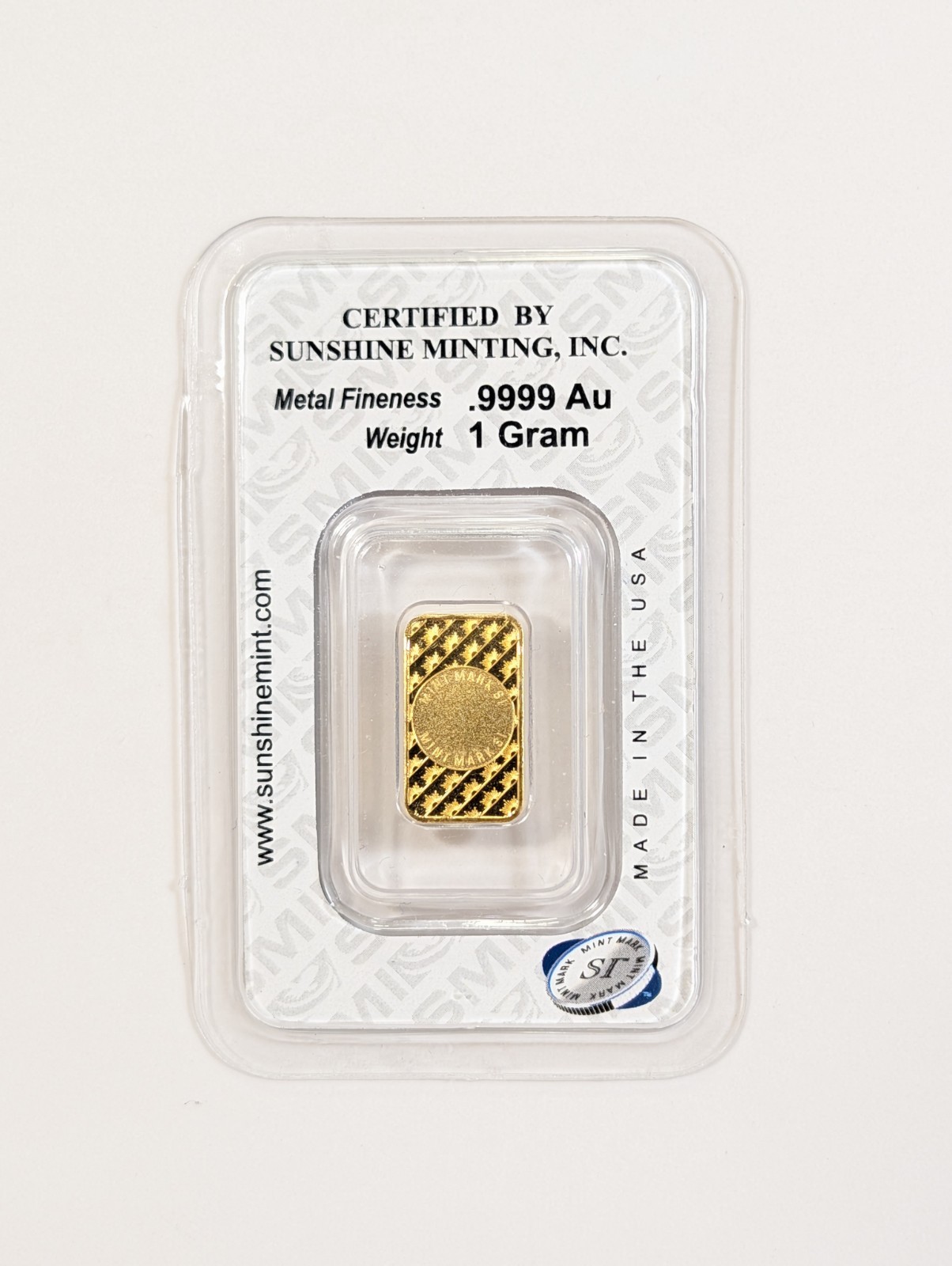X3 1 Gram Consecutive Sunshine Minting SMI .9999 Fine Gold Bar Sealed in Assay