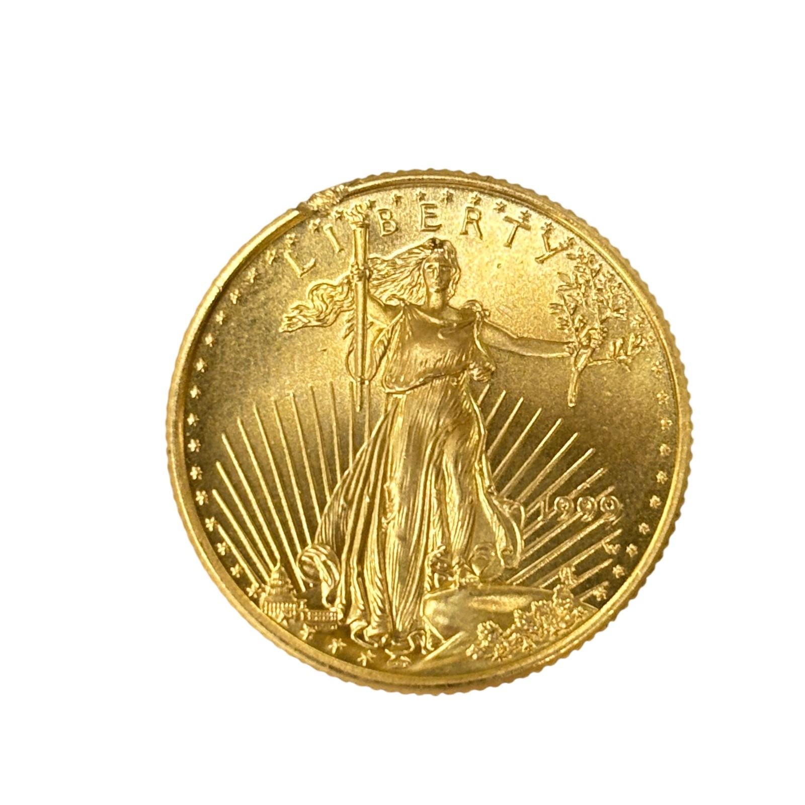 American 22-Karat Gold Eagle 1999 1/4 oz Fine Gold 10 Dollar Coin