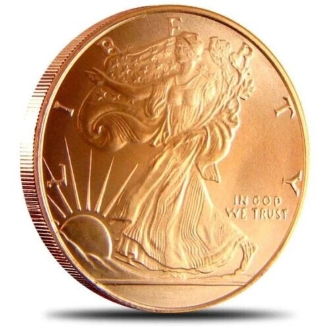 (20) WALKING LIBERTY – 1 OZ COPPER ROUND – BULLION – LOT