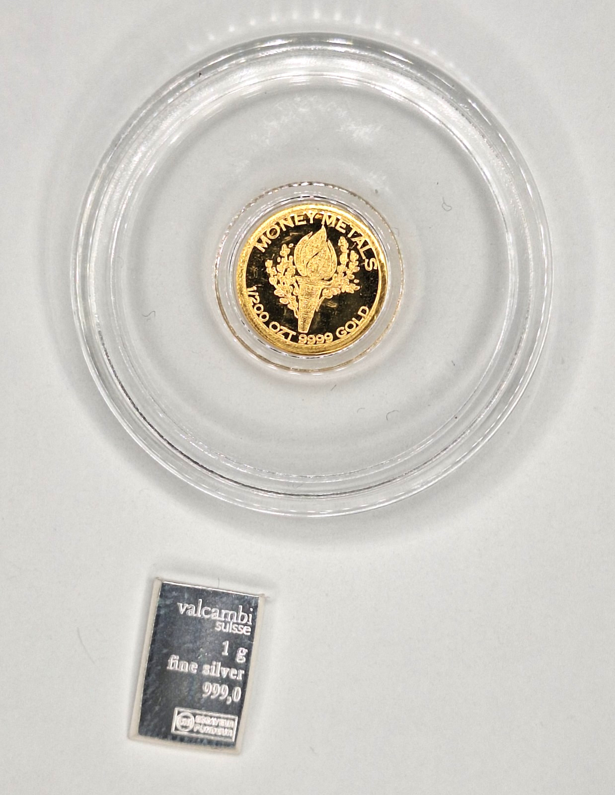 🔥 1/200 oz Mercury Liberty Gold Round .9999 + FREE Valcambi Silver Bar ✨