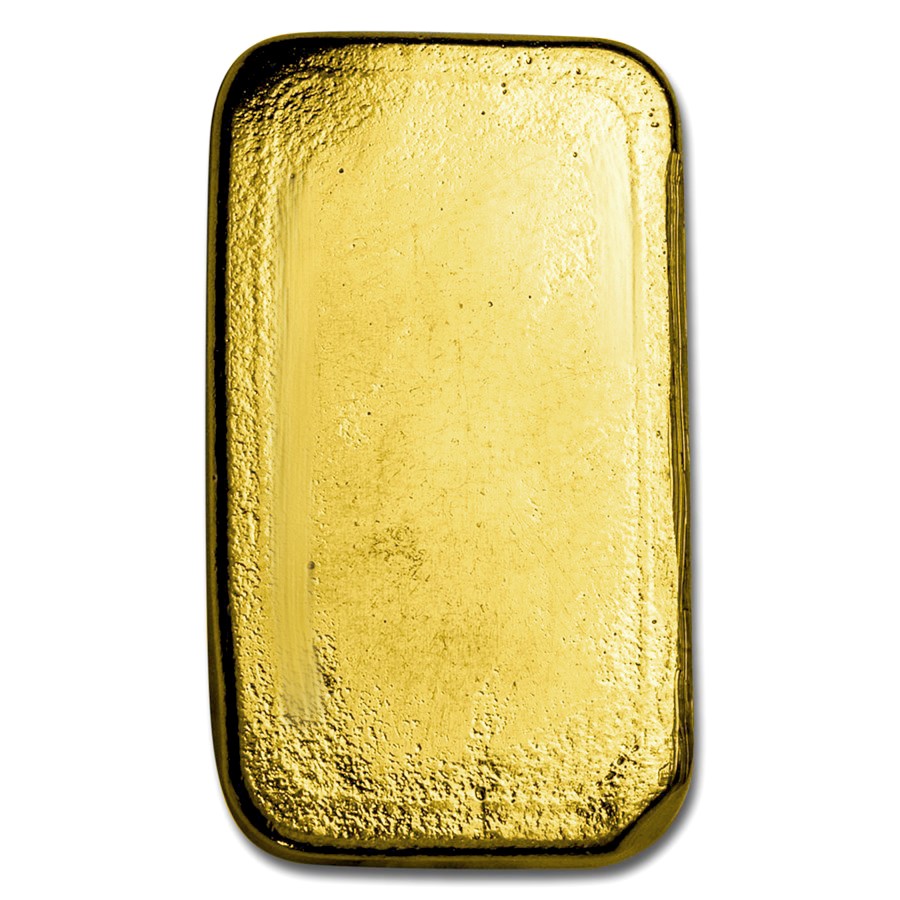 5 oz Cast-Poured Gold Bar – 9Fine Mint