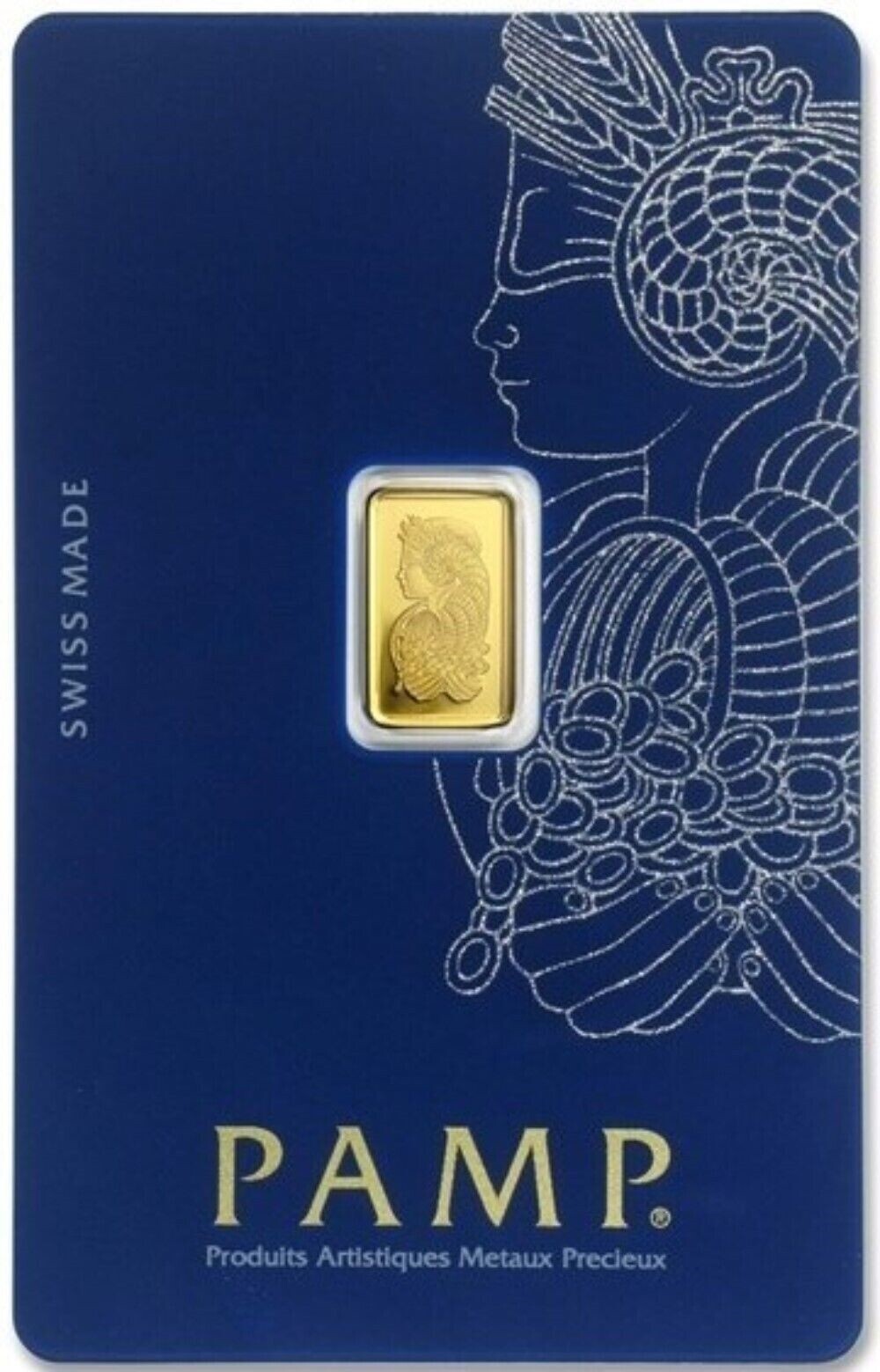 Lot of 5 – 1 gram Gold Bar PAMP Suisse Fortuna .9999 Fine Gold – In Sealed Assay