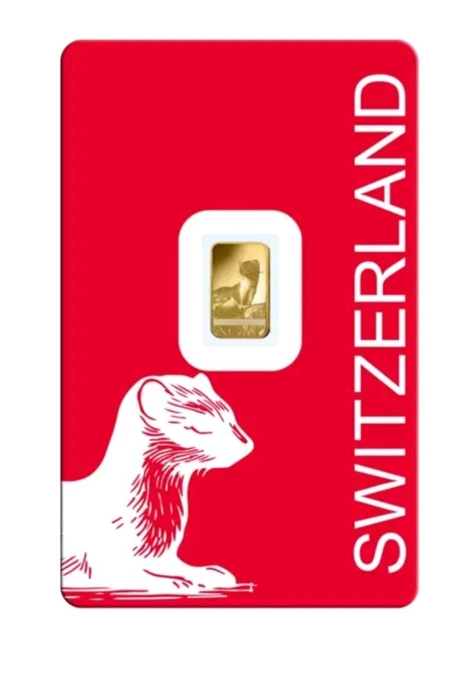 NEW 1g Gold Bar PAMP Ermine 2026 999.9 Fine Gold Ermine NEW RARE