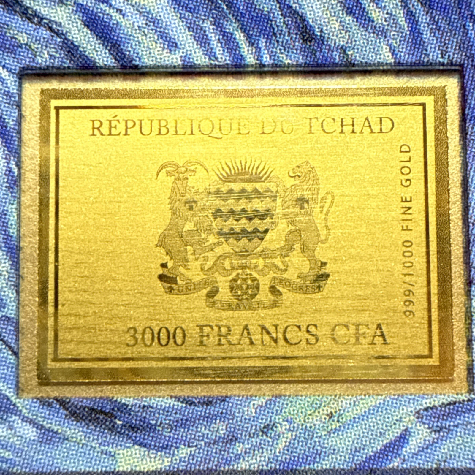 2025 Vincent Van Gogh Starry Night 1/1000Oz .999 Gold Coin card 3000 Francs Chad