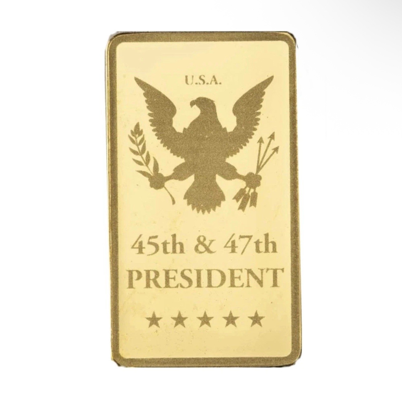 USA 45th & 47th President Trump 0.5 Gram 999 Gold Bar In Flag Assay🔥