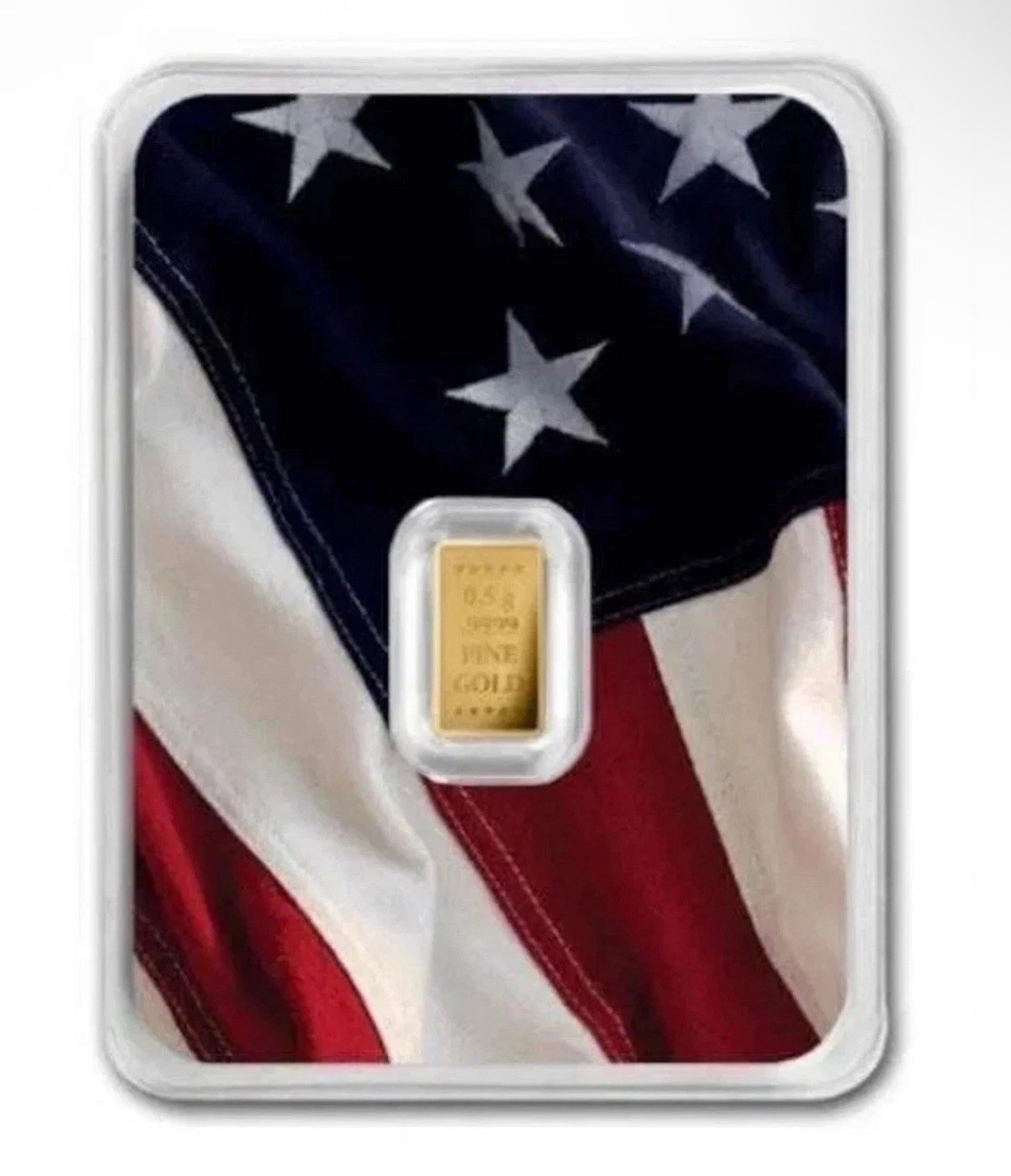 USA 45th & 47th President Trump 0.5 Gram 999 Gold Bar In Flag Assay🔥