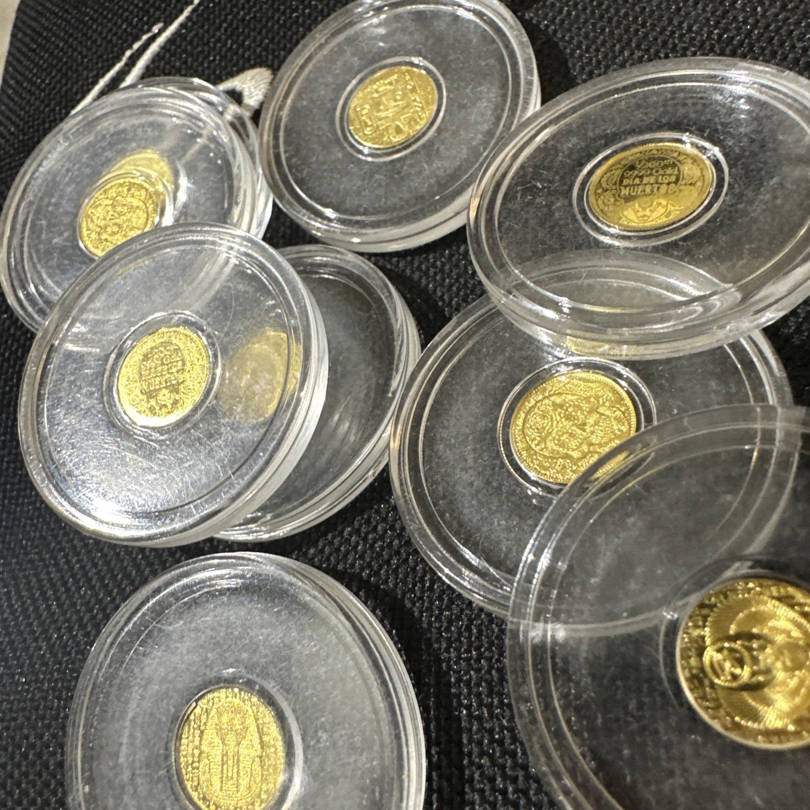 LOT OF 5 | 1/200 oz .9999 Pure Gold Rounds 24K Fine Gold Bullion Assorted Style