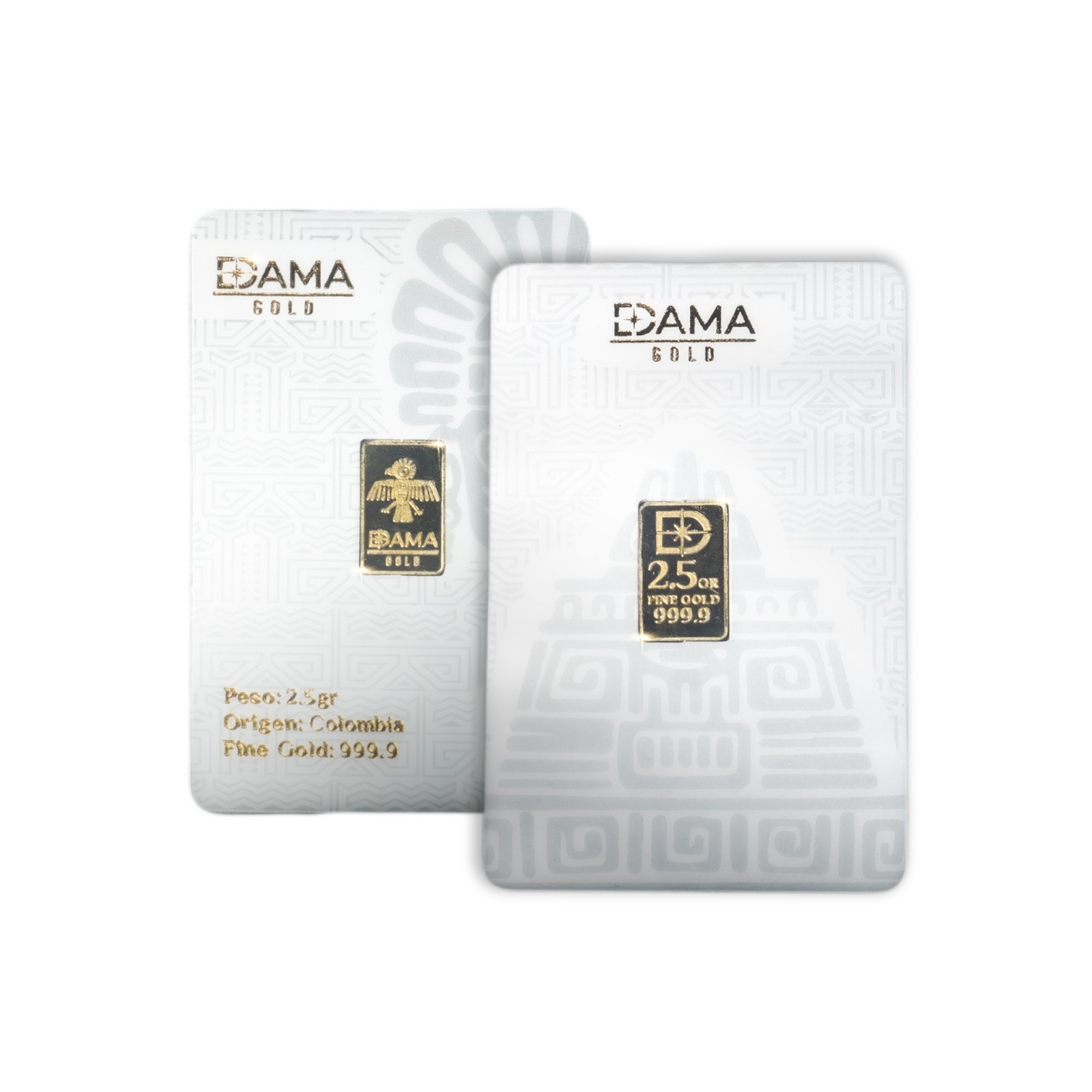 2.5Gram 24K Gold Bar 999 – Colombian Inspired Dama Gold Collectible Bullion Card