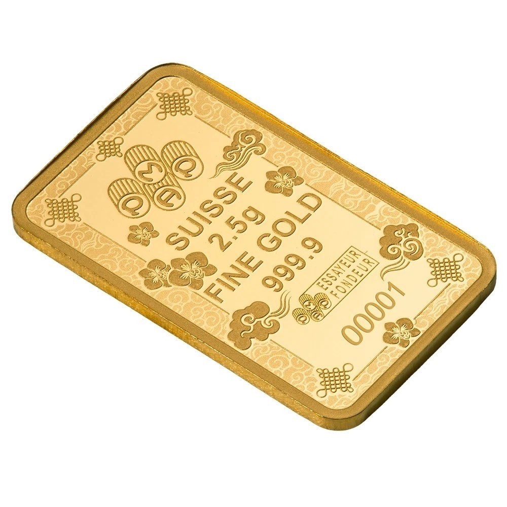 Pamp Suisse Lucky Cat 2.5 Gram Gold Bar – w/ Assay & Sleeve