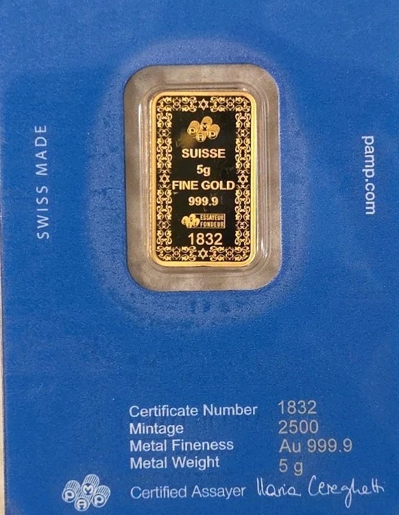 2025 Pamp Star Of David 5 gram .9999 Fine Gold Bar